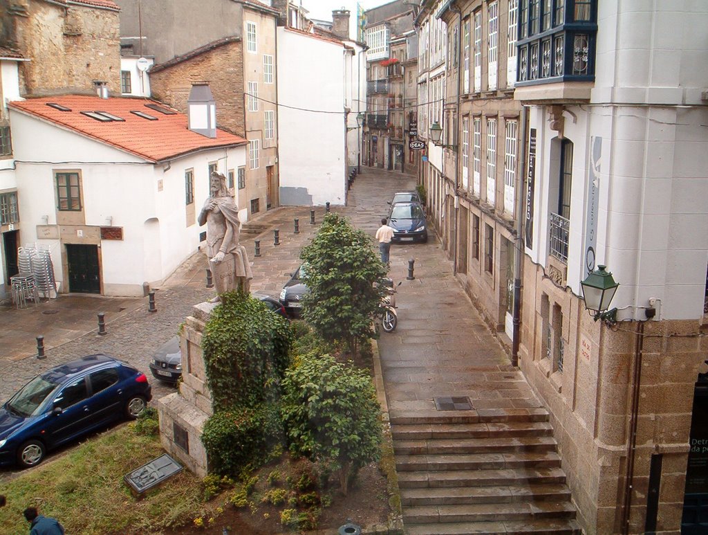 A street of the historic center of Santiago of compostela, World Heritage by spiritualizedkaos