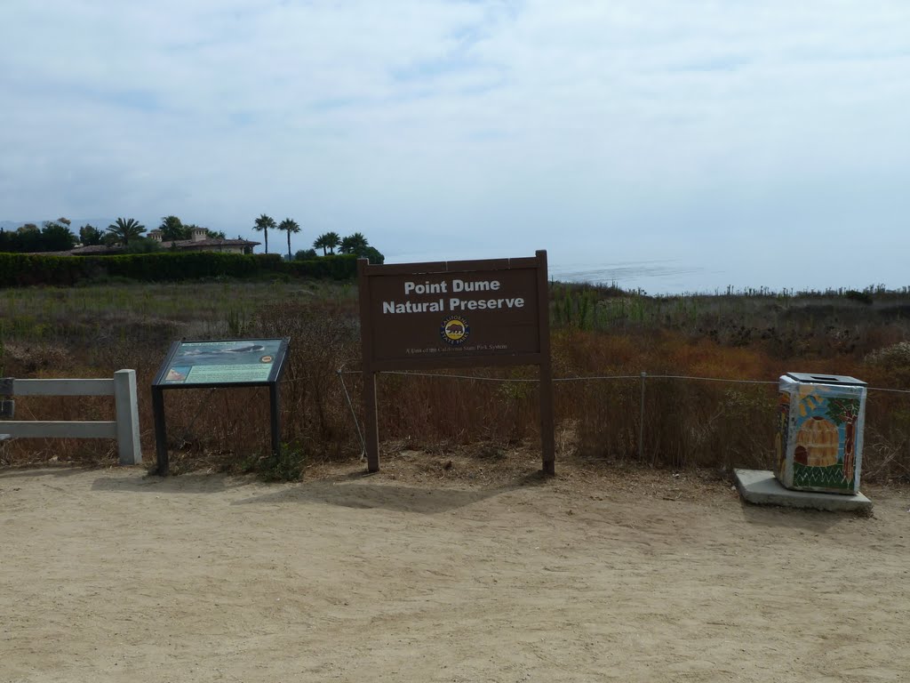 Entrance to Point Dume Natural Preserve from Cliffside Drive, Malibu by Alan Fogelquist