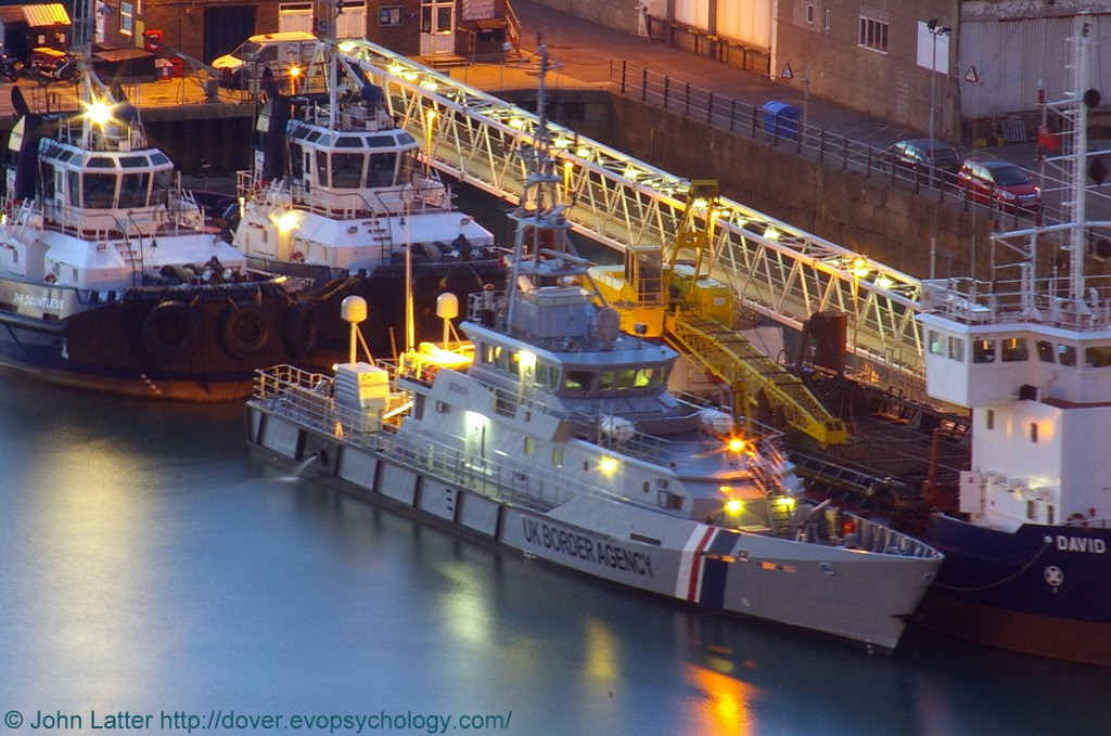 Customs Cutter HMC Seeker and Tug Haven, Dover Harbour Marina, Kent, UK by John Latter