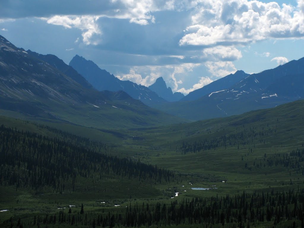 2010-06-25 Tombstone Mountains from the Dempster Hwy, looking SW. by deanstucker