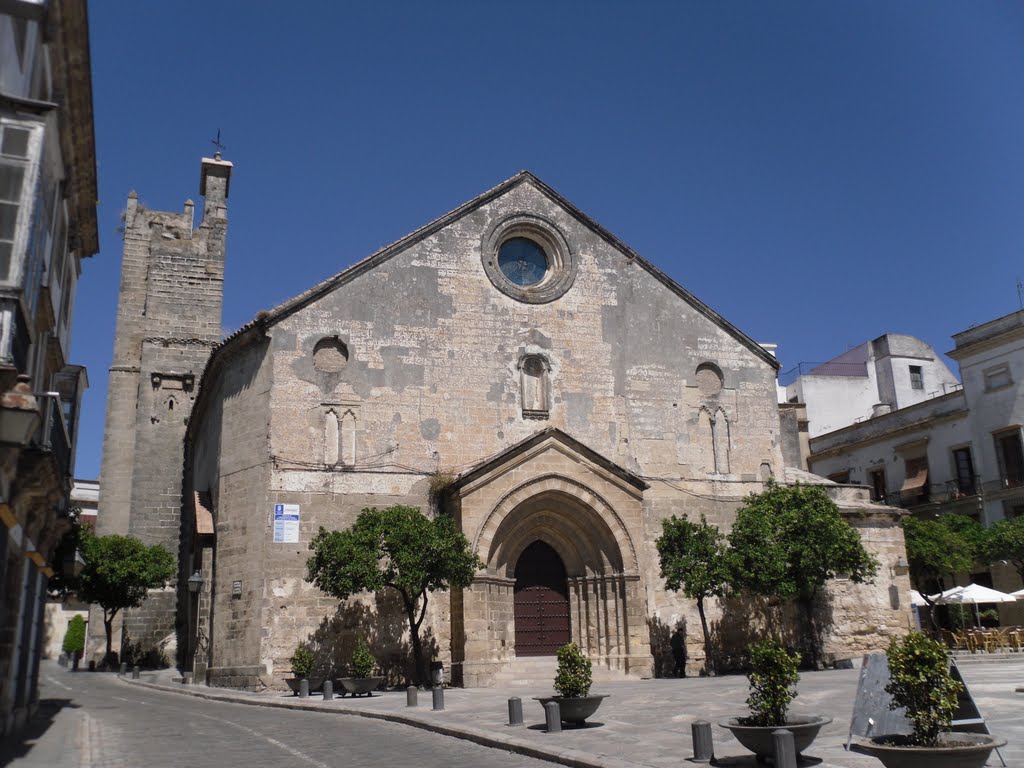 JEREZ de la FRONTERA - Plaza de la Asuncion, iglesia di san Dionisio con campanile "mozzo" by ferdonio