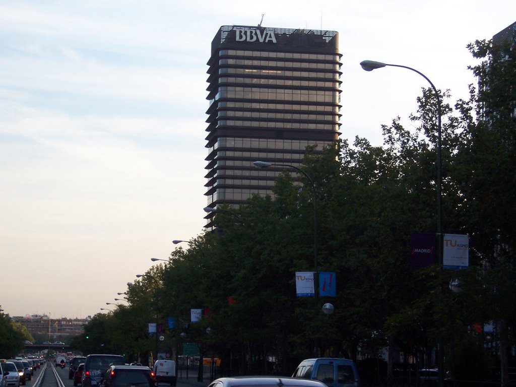 Torre BBVA desde el medio de la Castellana by DaDvD