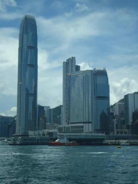 2 IFC (International Finance Centre) Towers in Hong Kong (view from Star Ferry) by djsammy2k7