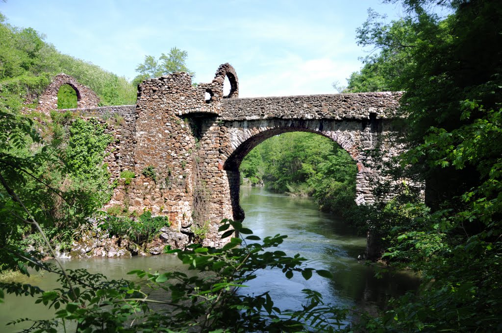 Le pont du diable à Montoulieu, Ariège by jl capdeville