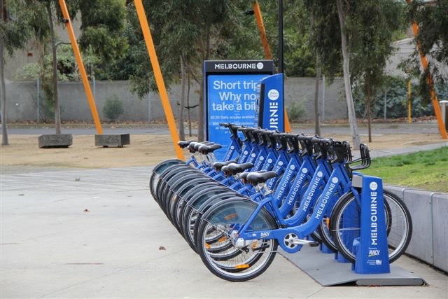 Bikes for Hire in Northbank Wharf, Melbourne by samung