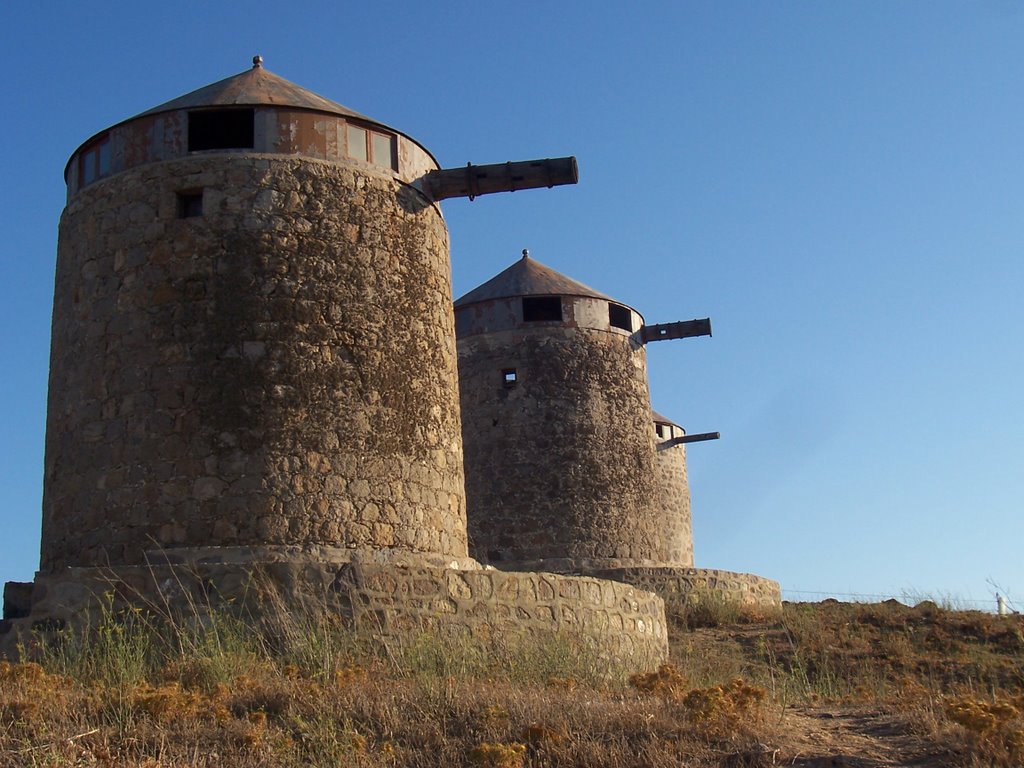 The three mills over Chora by xodroolis