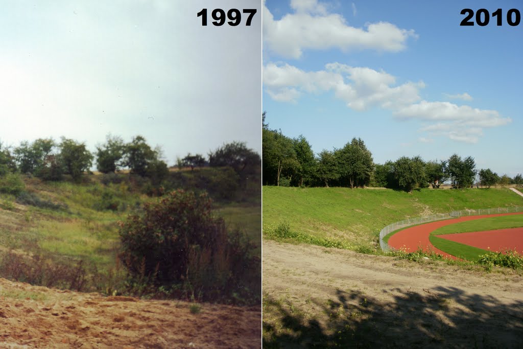 Łódź, Stadion na Stokach: 1997 i 2010 by Michał.