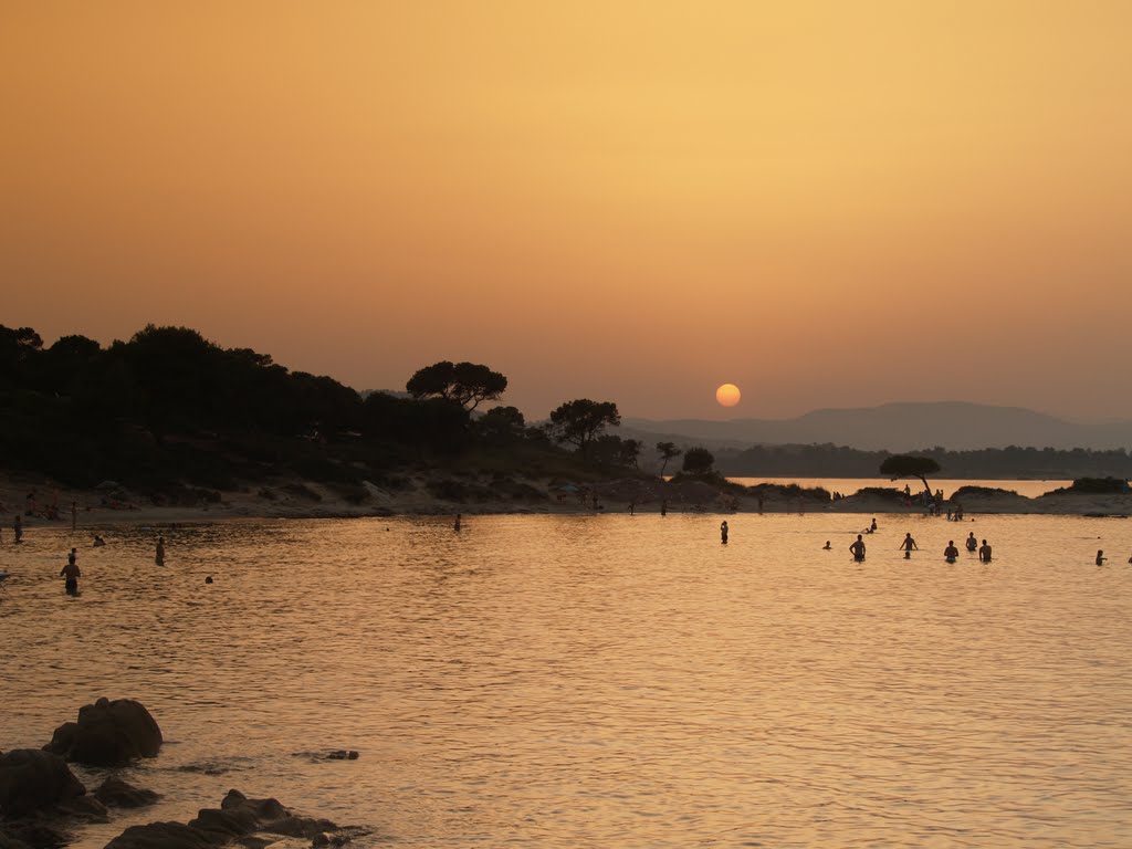 Sweet sunset on Karydi beach by vdaniel