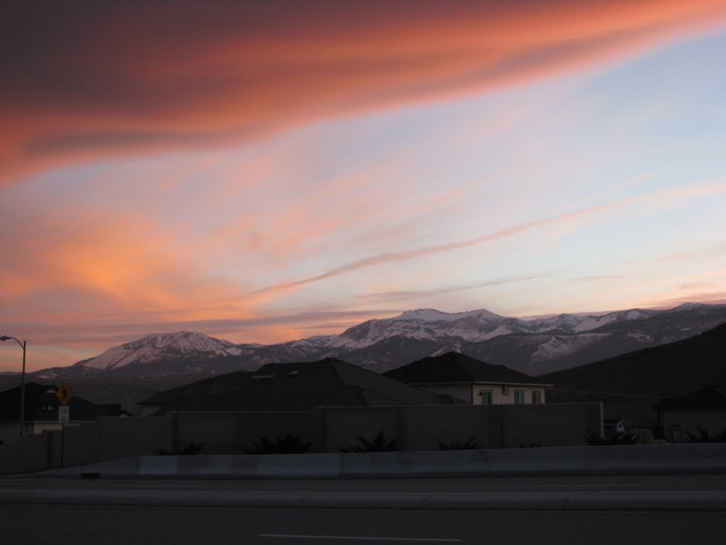 Sunset over Mt. Rose from Triana Condos by Josh McNeal