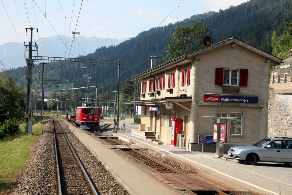 Rothenbrunnen, Rhätische Bahn, Graubünden, Schweiz by Hans Sterkendries