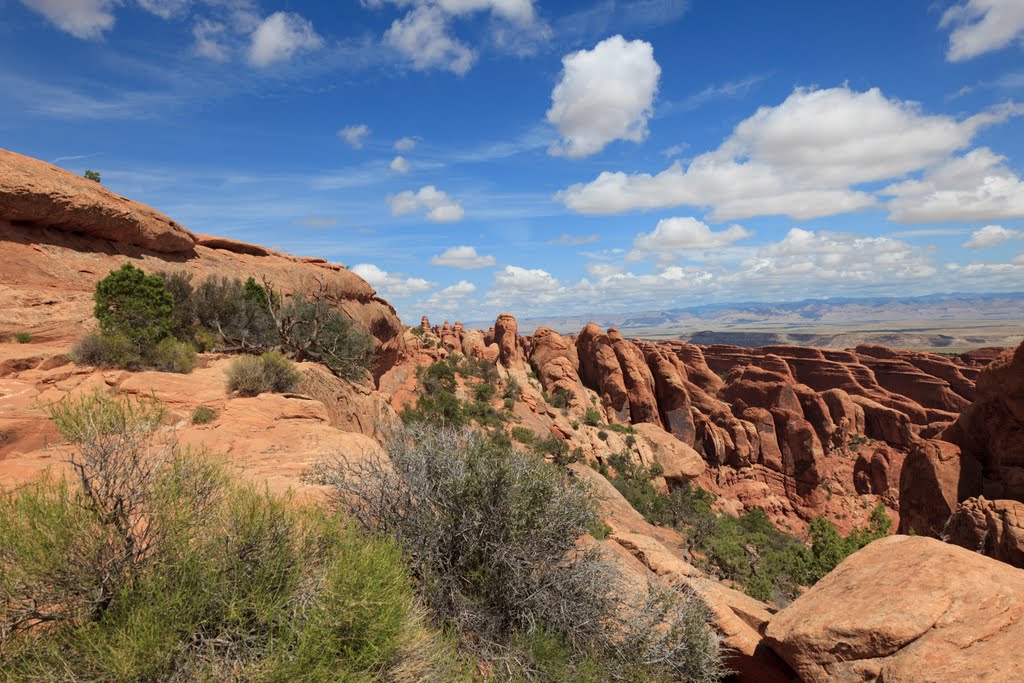 Below trail to Double O Arch by Joseph Saman