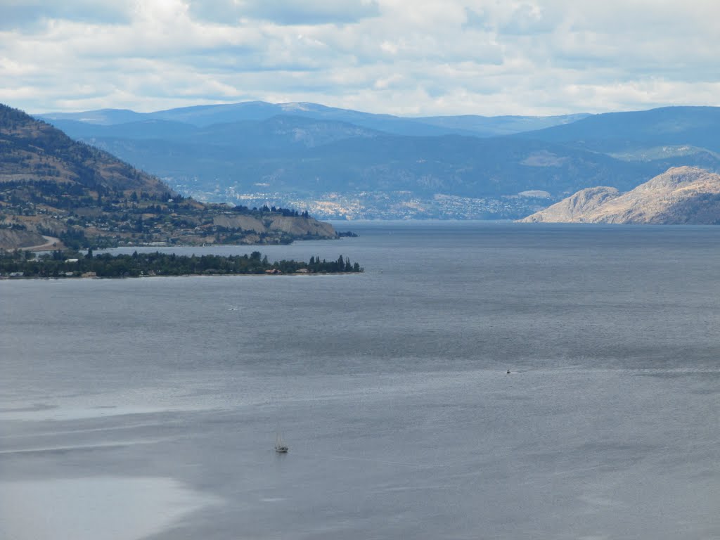 A Zoom Down Lake Okanagan Towards Summerland And Peachland From Munson Mountain Near Penticton BC Sep '10 by David Cure-Hryciuk