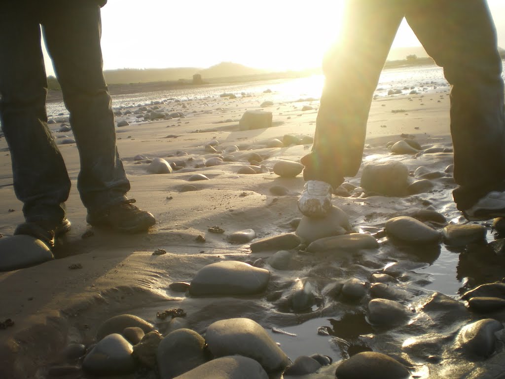 Evening walk on the beach at Blue Anchor Bay by Luna Eclipse