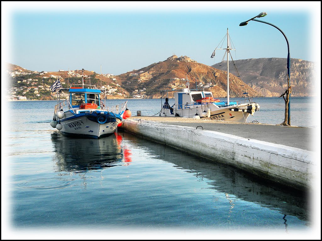 Little harbour at Telendos. by john g. scott