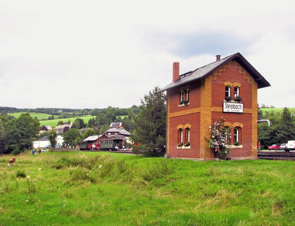 Preßnitztalbahn - Wasserhaus am Bahnhof Steinbach by Rudolf Henkel