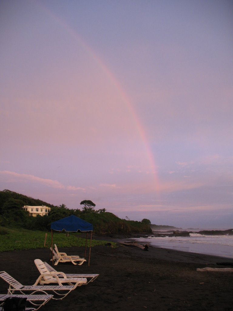 Rainbow at Sunset, Playa Azul, Guanacaste, Costa Rica by Steve G