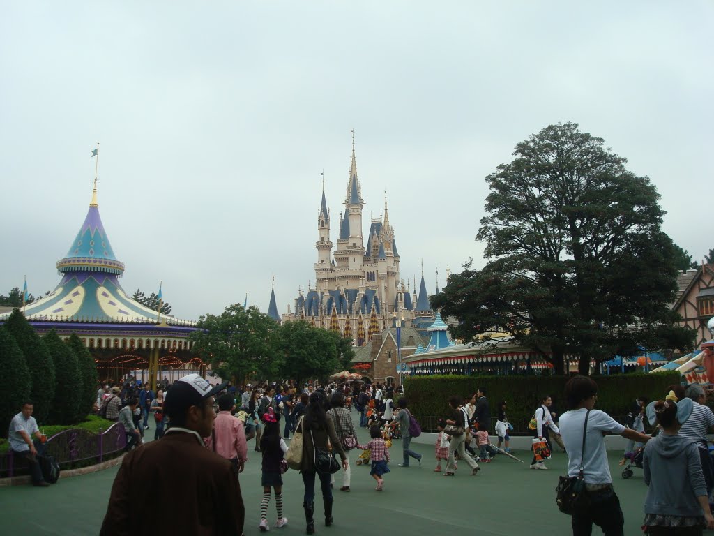 View of Cinderella's Castle, Disneyland Tokyo by tuatara101