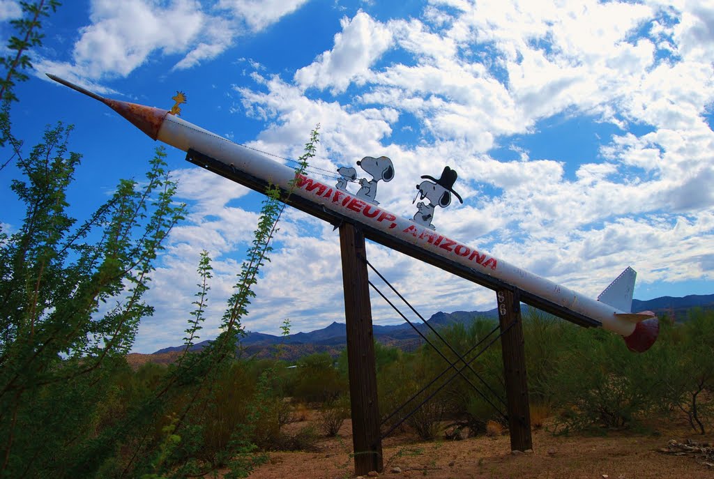 Wikieup, AZ, Welcome Sign by Jim Nieland