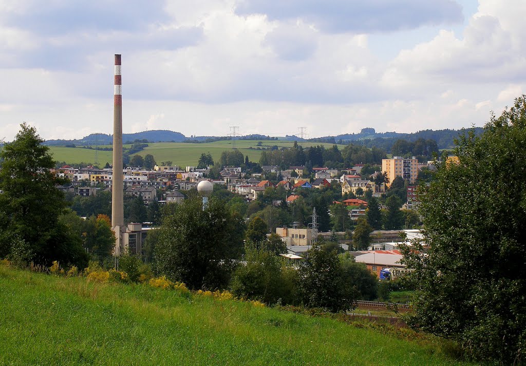 Zábřeh - JZ část -"dominanta" - Hedvácký komín - 9/2010 by Jaroslav čulík