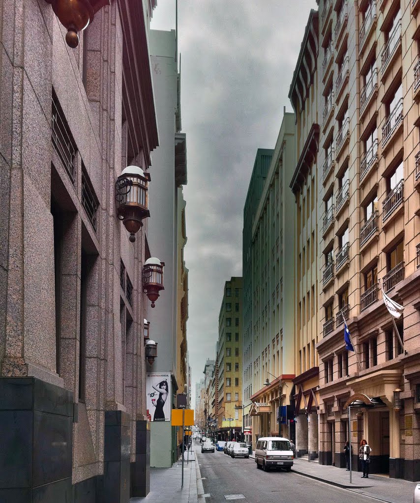 Flinders Lane, Melbourne by Bernard Morey