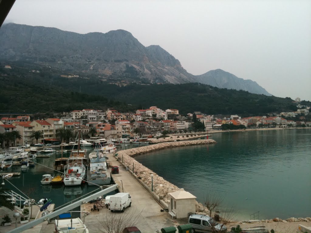 Podgora harbor view by ljudevit bajo