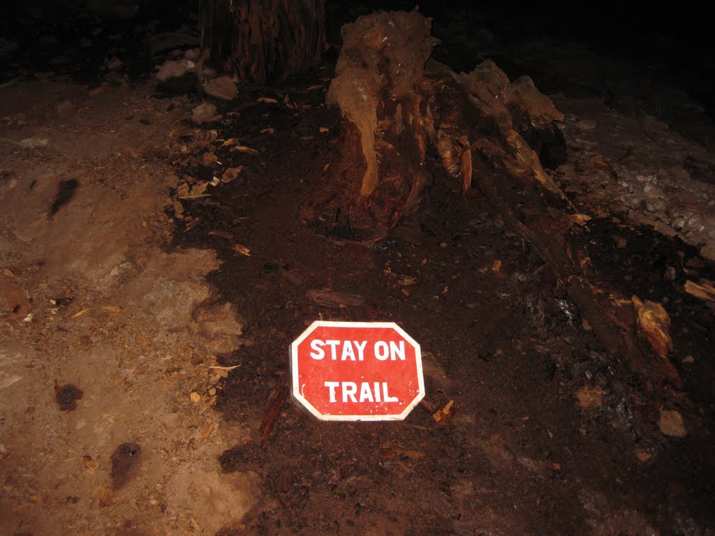 Sign Next to Wooden Support in Delaware mine by FearTheNoFear