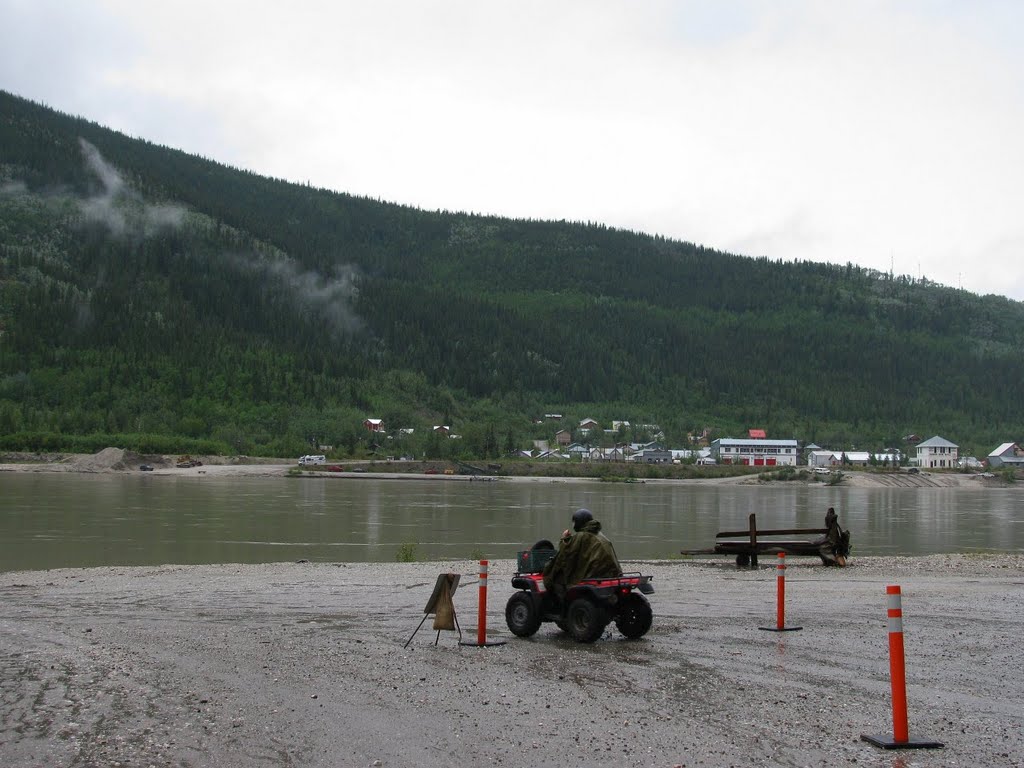 2010-06-28 Dawson City from the west bank of the Yukon River. by deanstucker