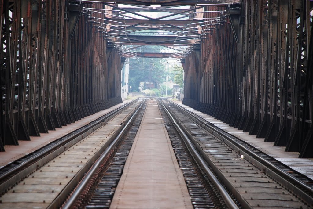 The railway bridge, Prague, Czech Republic by Willy Fredriksen