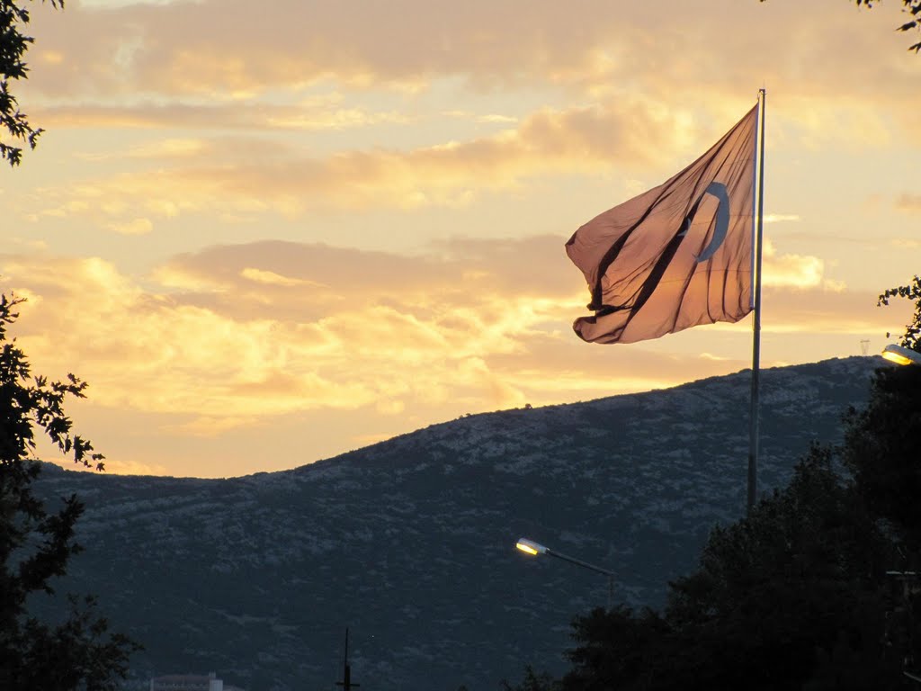 TURKISH FLAG ON EĞİRDİR LAKE ISLAND by melos kopolis