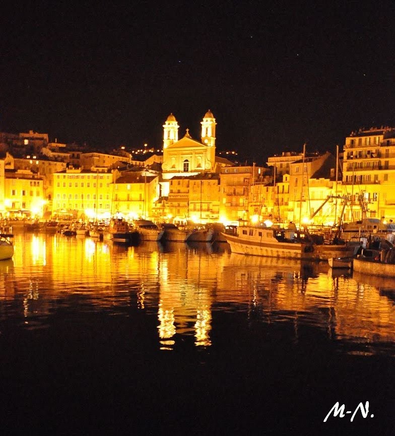 Vieux Port de Bastia de nuit by Nicolas Martini