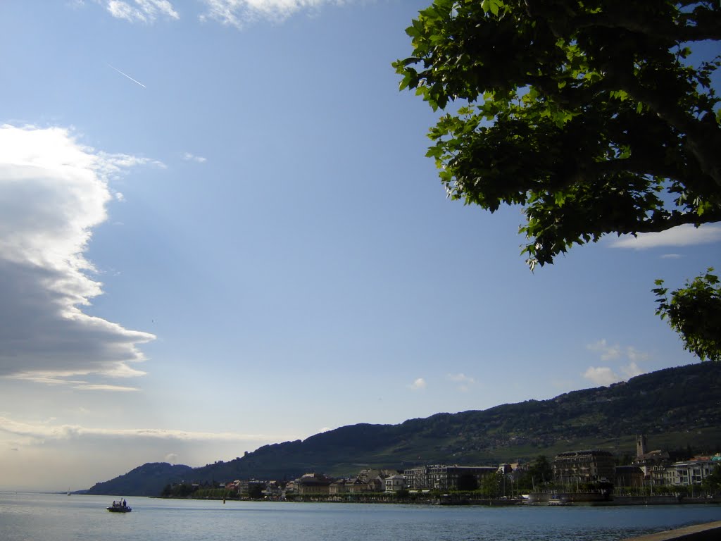 Vue de Vevey depuis le quai d'Entre-deux-Villes by Resize Smith