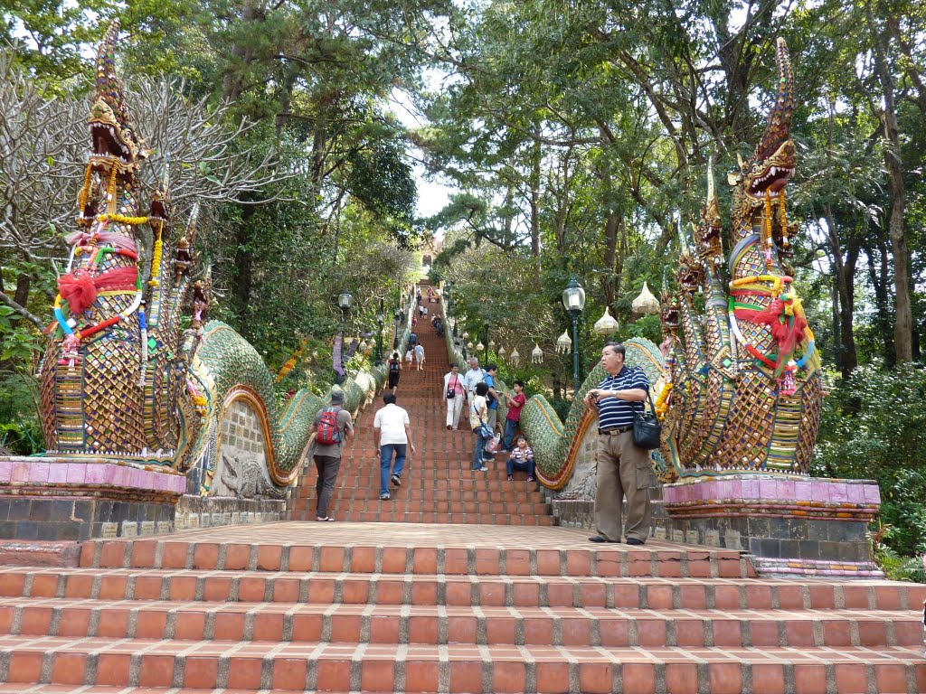 Doi Suthep Treppe by Wolfgang Markl