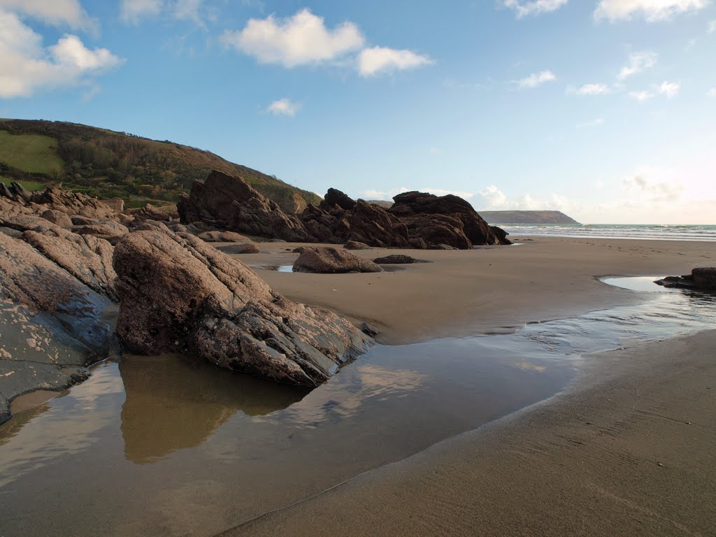 View Fish Sheds Beach 4 by Caerhays Estate