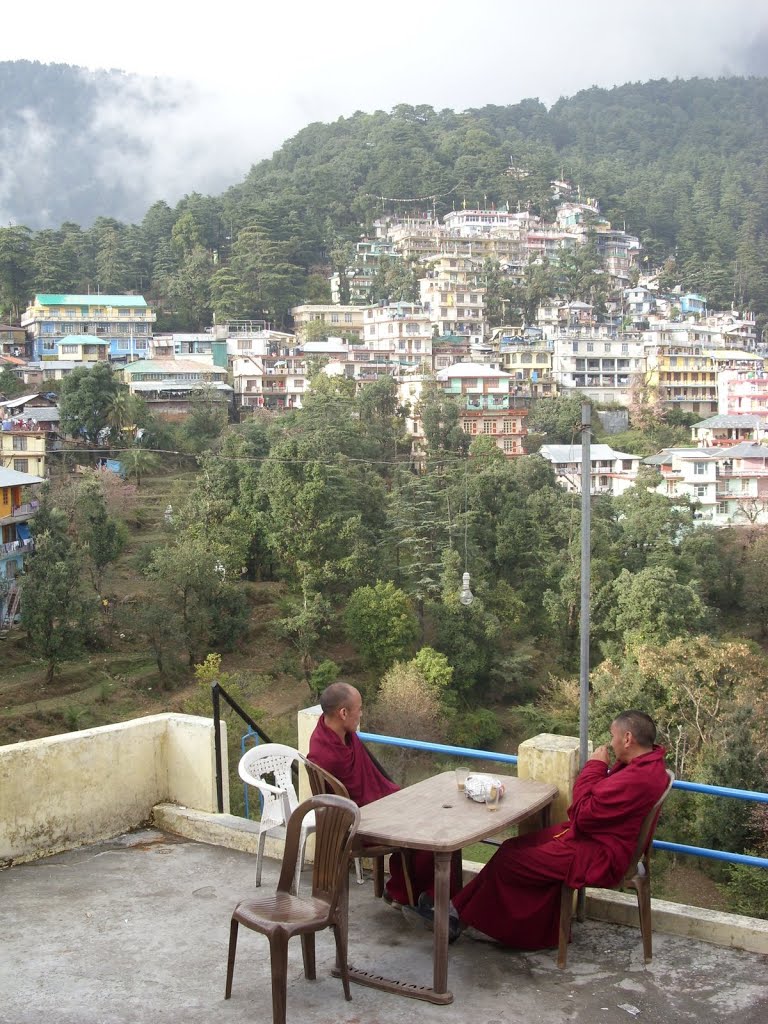 Monks in McLeodGanj by Julian Nyča