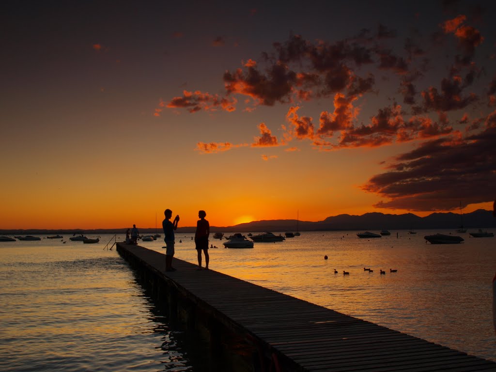 Lago di Garda Sunset by Gerd Fromm