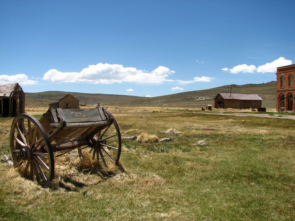 Old wagon in bodie by A.T. Burke