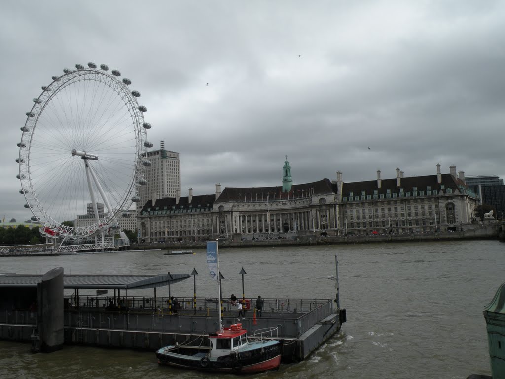 London Eye and County Hall by cualende