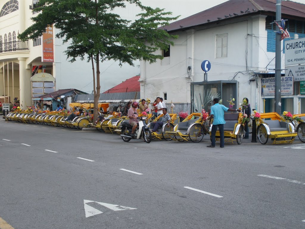 Decorated Trishaw Terminal by Tan Tiong Kee