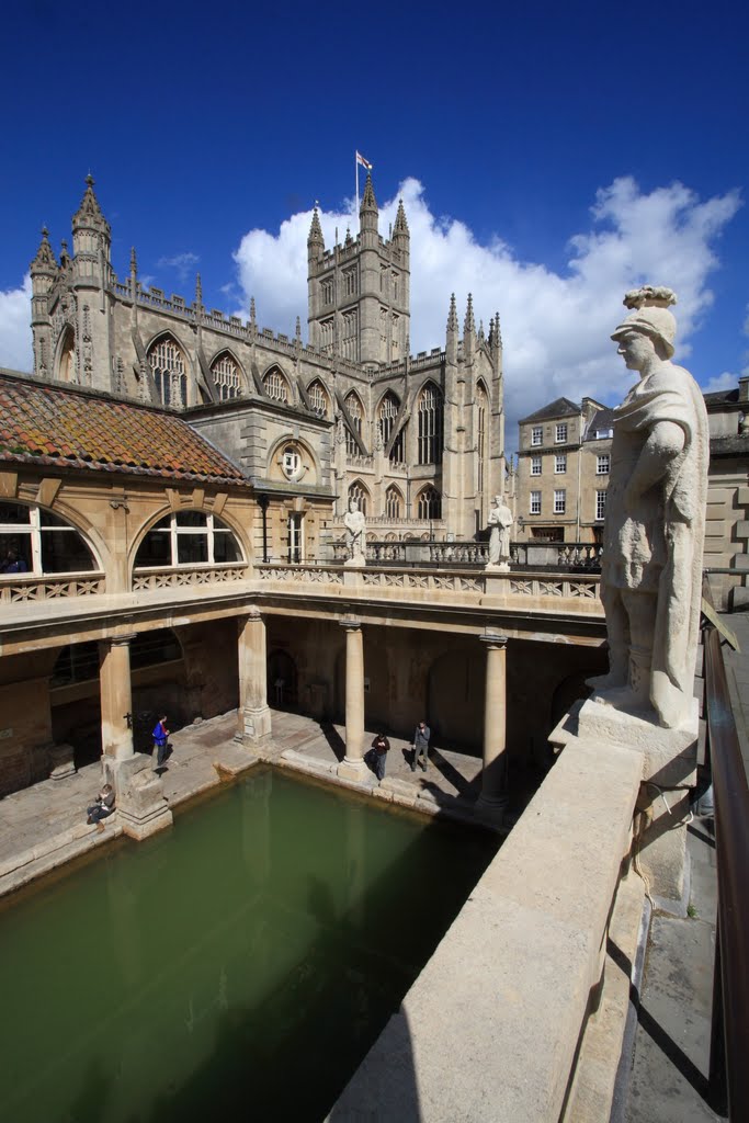 Roman Baths and Abbey by Woldemar Flake