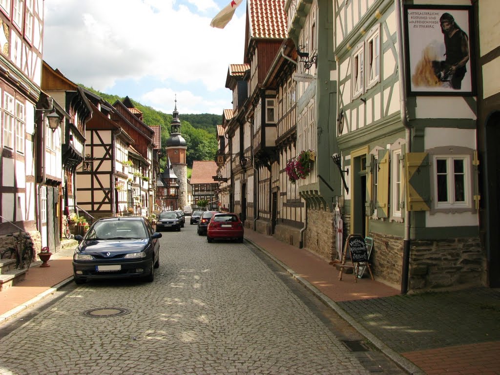 Stolberg(Harz) - Blick von der Rittergasse zum Steigerturm by Rudolf Henkel