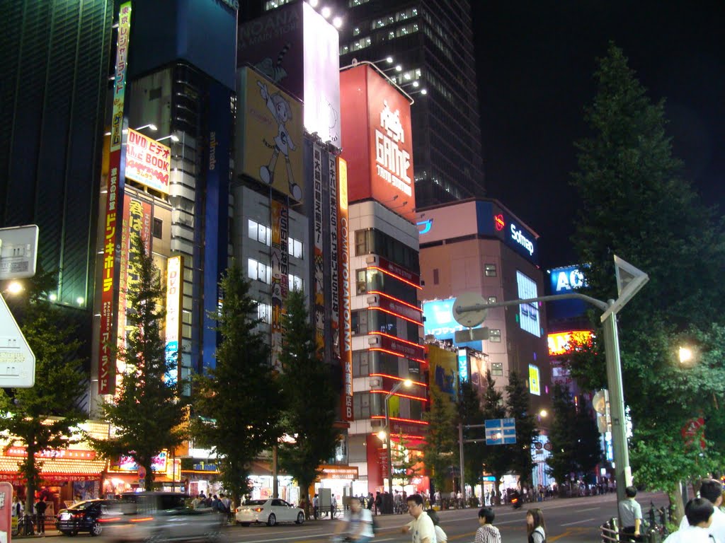 Akihabara at night by Monsterkody