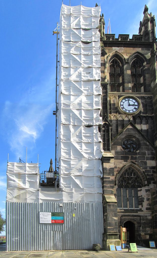 St. Mary's in the Marketplace, under wraps by © Phil Rowbotham