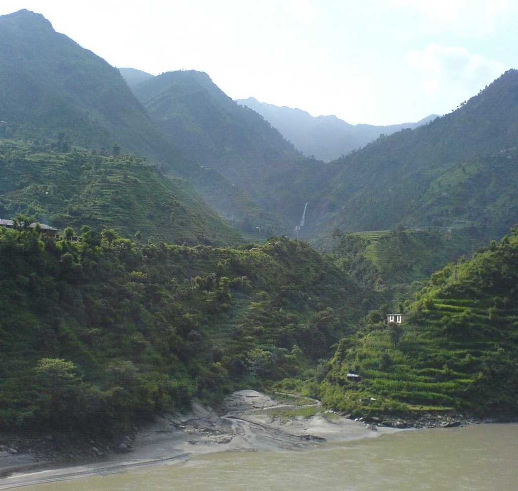 Hanogi Village & Water Fall by Shailesh Thakur