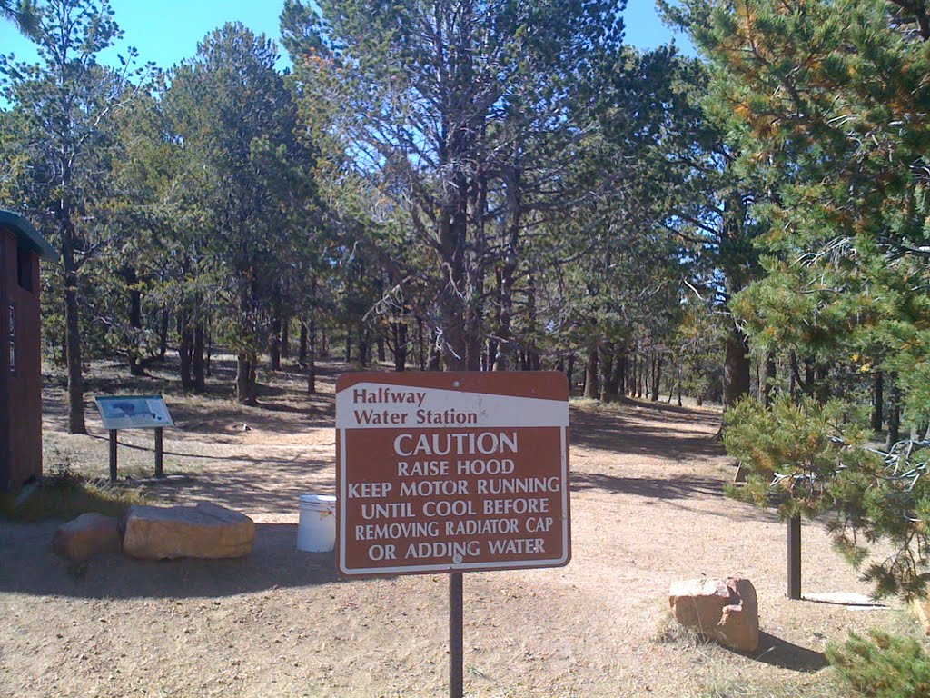 Pikes Peak Drive, Colorado - Halfway Sign by Curtis Conkey