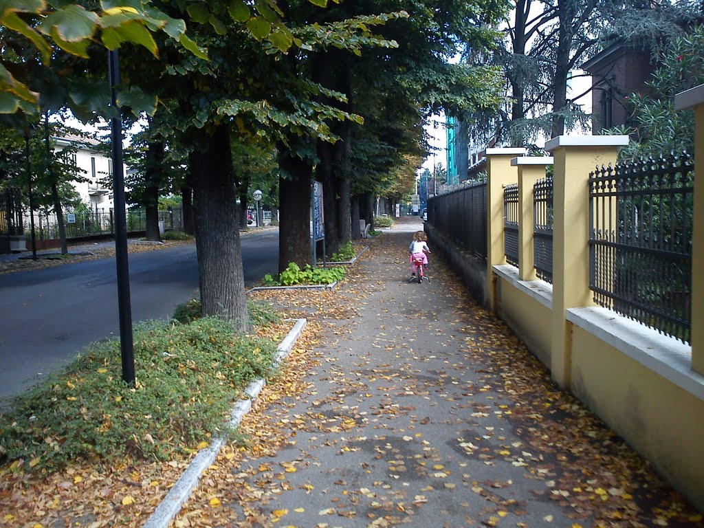 Pista ciclabile e marciapiede in Trento Trieste by alx75