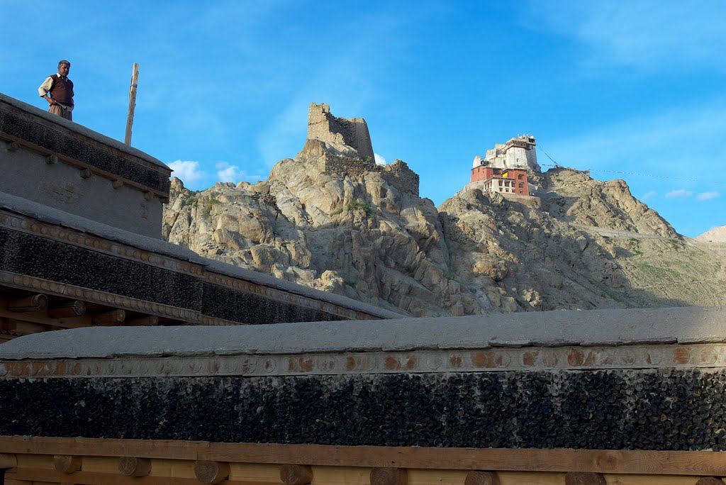 Namgyal Tsemo Gompa from Leh Palace by Alexander Naumov