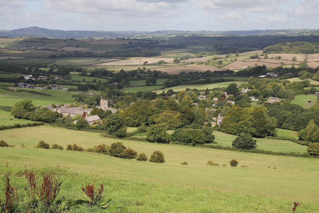 Askerswell from A35 layby. by brianrwright