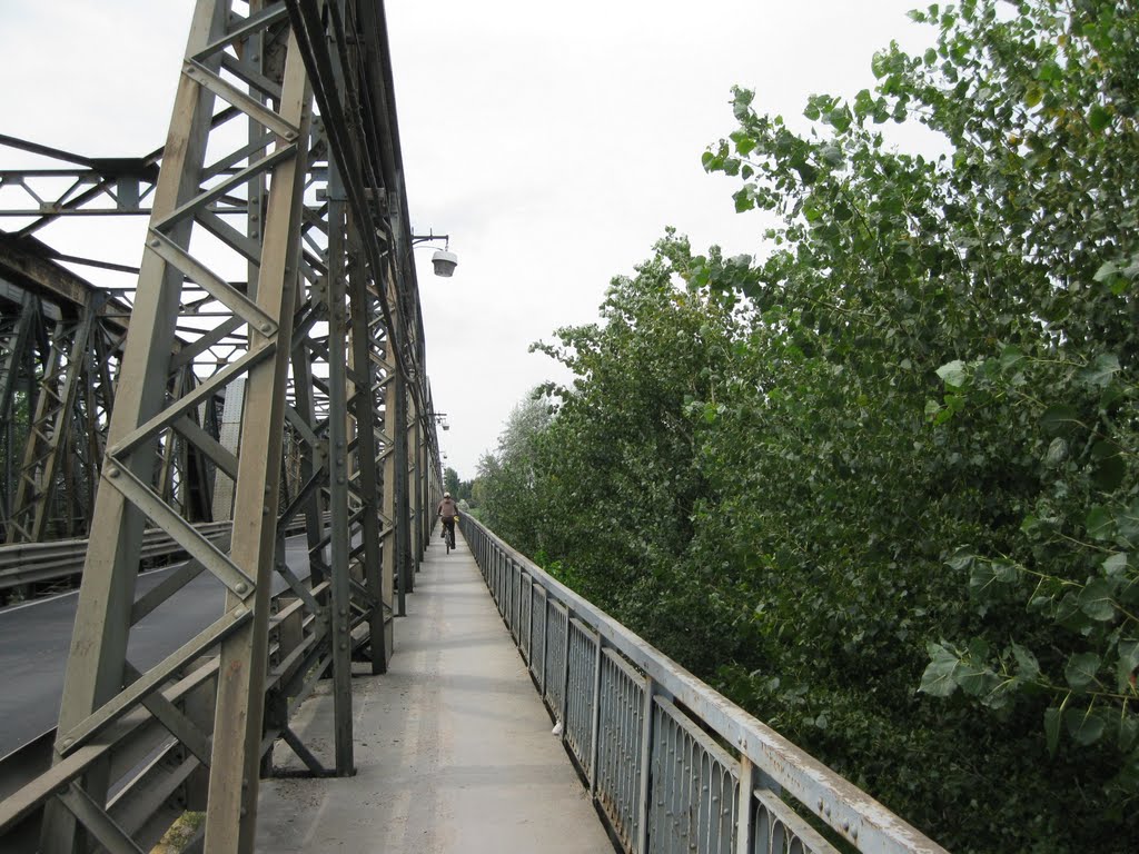 Ponte stradale Ostiglia-Revere,con corsia pedonale-ciclabile( dal 1949). Ironbridge Ostiglia-Revere, with a pedestrian and bike lane( since 1949). by brezza