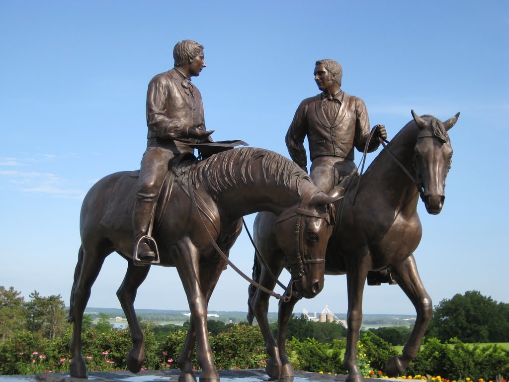 Brothers Statues at Temple by blmitton@hotmail.com