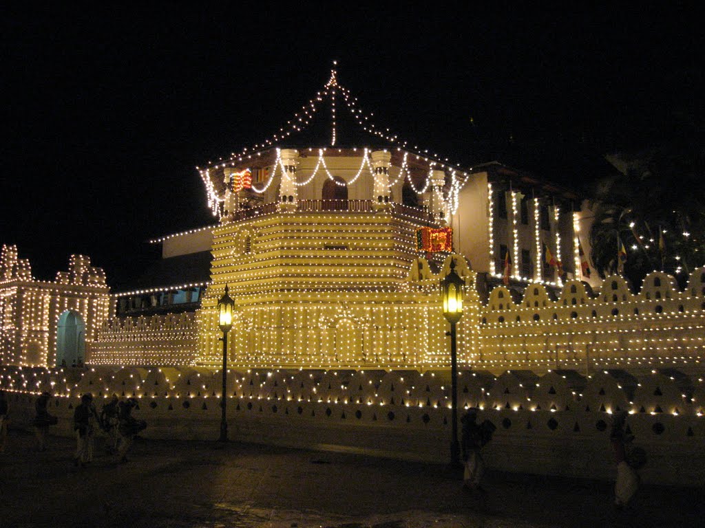 Temple of tooth relic, Kandy by Laxman Gunatilake